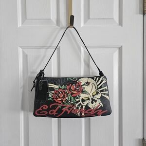 NWT Ed Hardy Skull And Rose Shoulder Bag/Purse